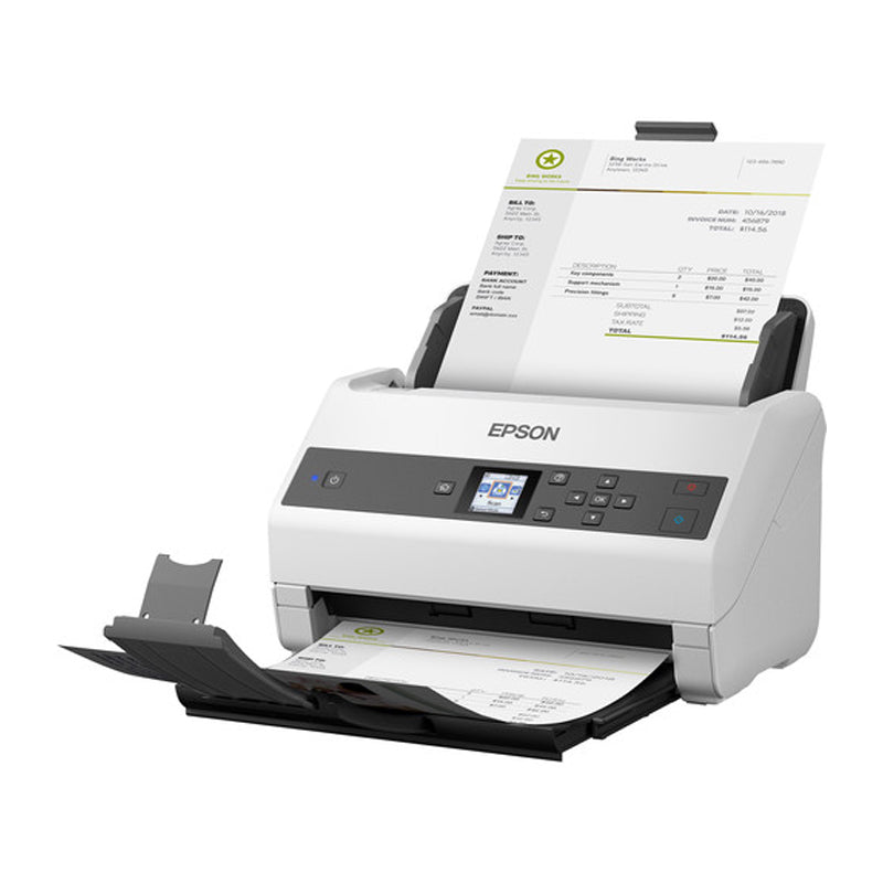 Epson WorkForce DS-870 600 x 600 dpi 65 ppm USB Automatic Duplex Scanning LCD Display Desktop Color Document Scanner - B11B250201