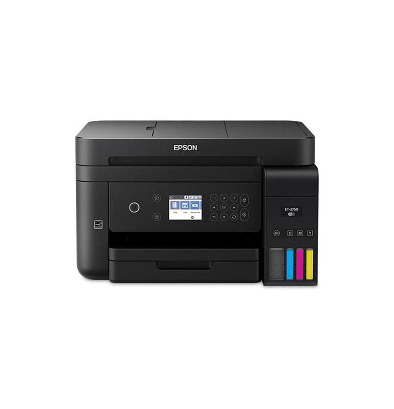 Epson WorkForce ET-3750 4800 x 1200 dpi 8 ppm USB, Wi-Fi Automatic Duplex Printing 2.4-inch LCD Display Desktop Color InkJet All-in-One Printer - C11CG20201