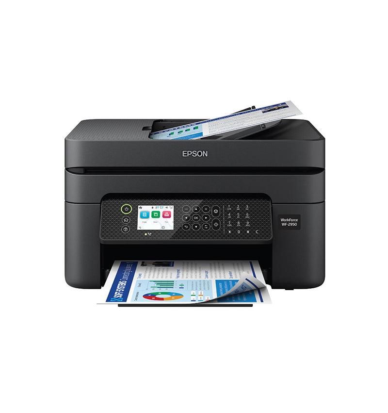 Epson WorkForce WF-2950 5760 x 1440 dpi 5 ppm USB, Wi-Fi Duplex Printing LCD Display Color Inkjet All-in-One Printer - C11CK62201