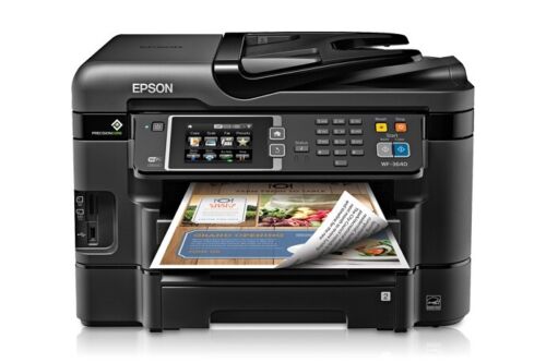 Epson WorkForce WF-3640 4800 x 2400 dpi 10 ppm USB, Ethernet, Wi-Fi Automatic Duplex Printing 3.5-inch Touch Screen LCD Display Desktop Color InkJet All-in-One Printer - C11CD16201