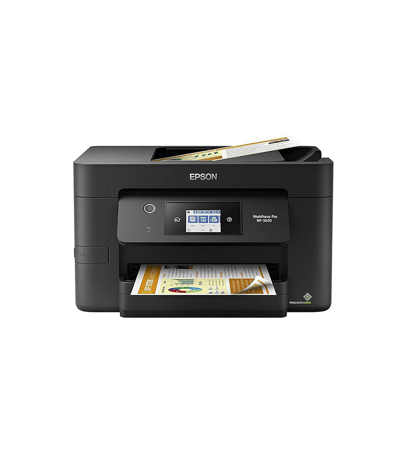 Epson Workforce Pro WF-3820 4800 x 2400 dpi 11 ppm USB, Ethernet, Wi-Fi Duplex Printing 4.3-inch Touch Screen LCD Display Color All-in-One Printer - C11CJ07201