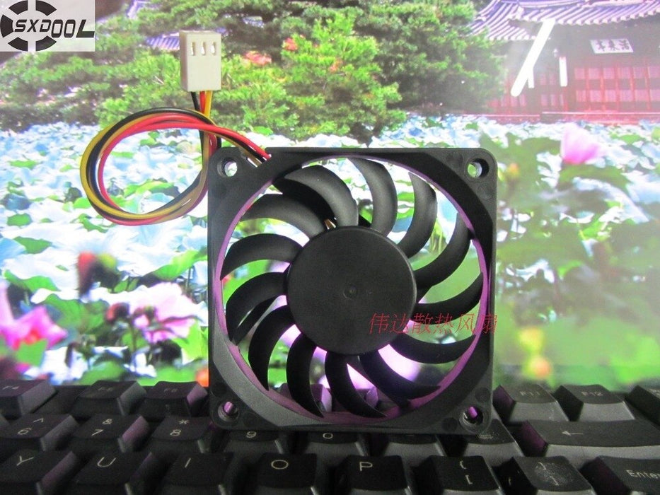 Everflow R127010BU 12V DC 70x70x10mm Brushless Cooling Fan