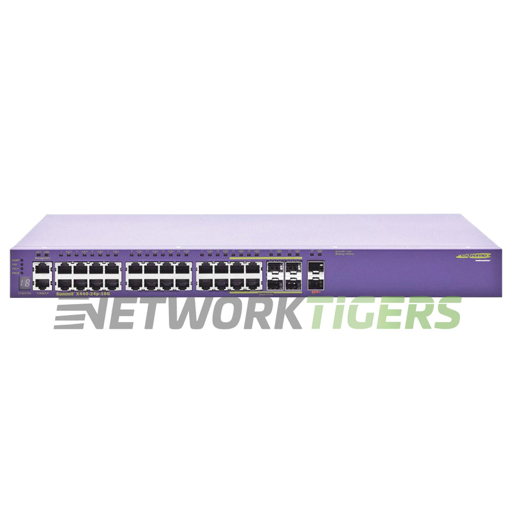 Extreme 16508 X440-24p-10G 24x 1GB PoE+ RJ45 4x 1GB Combo 2x 10GB SFP+ Switch