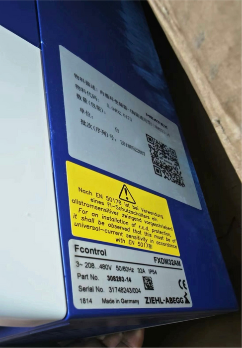FXDM32AM, 308293-14 3~480V 4.10kW 32A ZIEHL-ABEGG Fcontrol