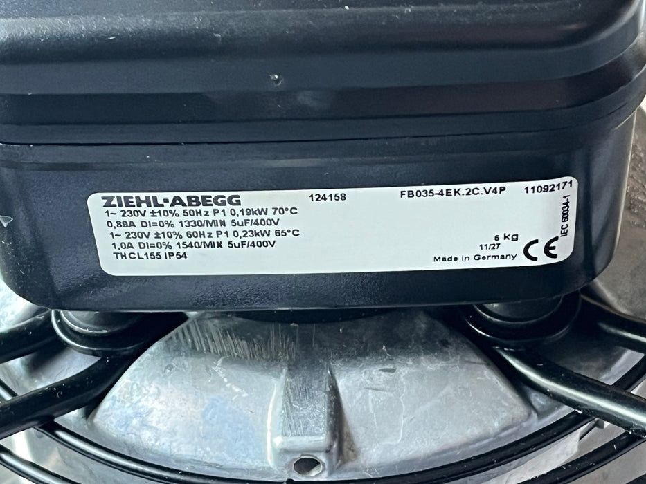 FB035-4EK.2C.V4P ZIEHL-ABEGG Axial Fan 3/400-460V 0.23/0.19 kW 1.0/0.89A