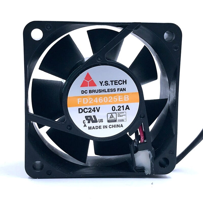 FD246025EB 60x60x25mm 24V DC 0.21A 2-Wire Axial Cooling Fan