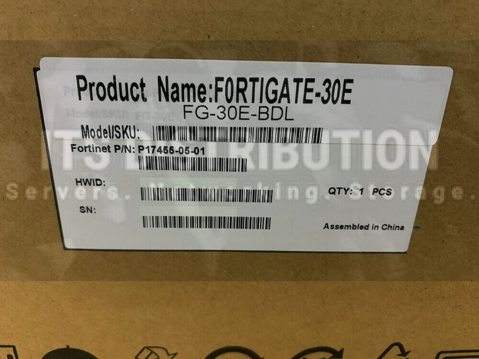 FG-30E-BDL I NEW Fortinet FortiGate 30E Network Security Appliance BUNDLE