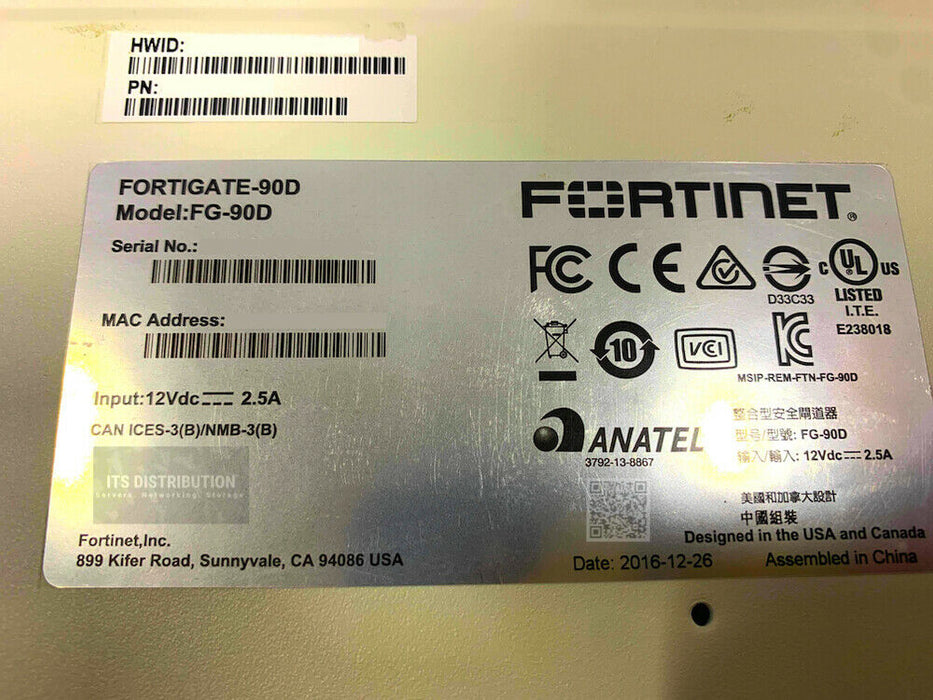 FG-90D I Fortinet FortiGate 90D Network Security Appliance