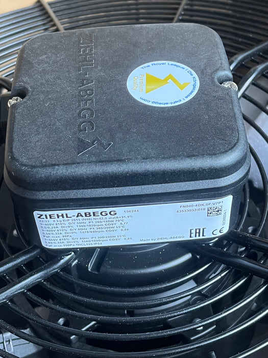 FN040-4DK.0F.V7P1 400V 0.38/0.18kW 0.29/0.68A 1020/1560rpm ZIEHL-ABEGG Axial Fan