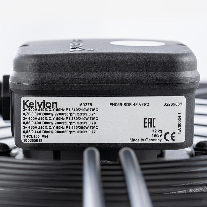 FN056-SDK.4F.V7P2  ZIEHL-ABEGG Axial Fan 3~400V 0.34/0.21kW 0.7/0.38A 870/630rpm