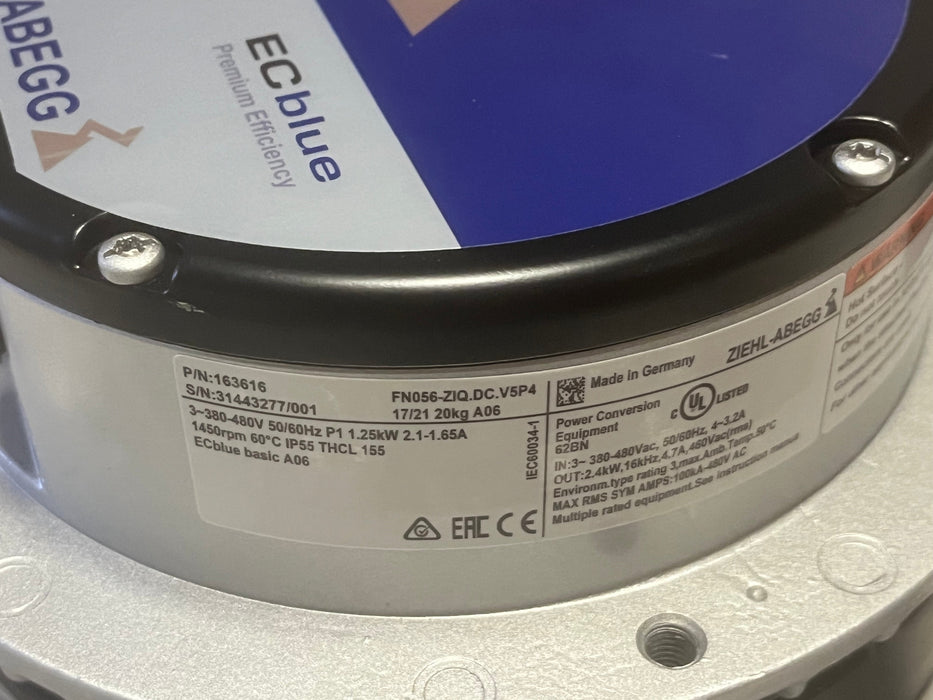 FN056-ZIQ.DC.V5P4 380-480V ZIEHL-ABEGG Axial Fan