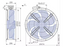 FN063-NDF.4F.V7P1 ZIEHL-ABEGG Axial Fan 3~400V 0.13/0.07 kW 0.32/0.14 A