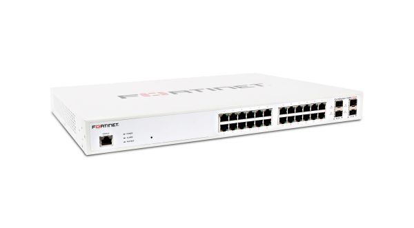 FS-124E-FPOE - Fortinet FortiSwitch 24-Ports 10/100/1000BASE-T Ethernet Layer 2 1U Rack-mountable Managed Network Switch with 4-Ports SFP