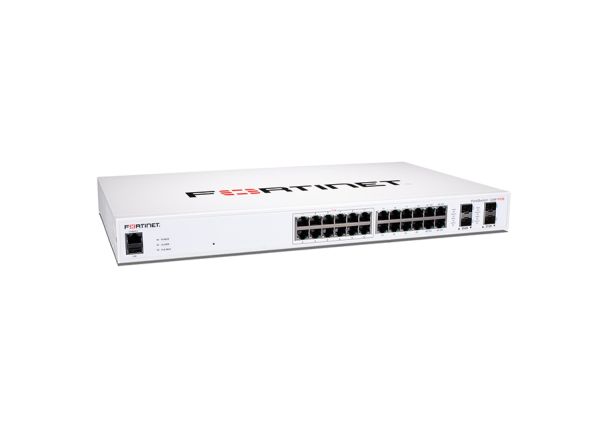 FS-124F-POE - Fortinet FortiSwitch 100F Series 24-Ports 10/100/1000BASE-T Ethernet Layer 2 Rack-mountable Managed Network Switch with 4-Ports SFP+