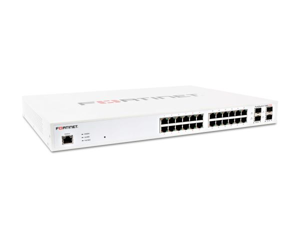 FS-424E-POE - Fortinet FortiSwitch 24-Ports 10/100/1000GBASE-T PoE+ Rack-mountable Network Switch with 4-Ports SFP+