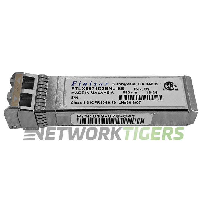 Finisar FTLX8571D3BNL-E5 10GB BASE-SR 850nm SFP+ Transceiver