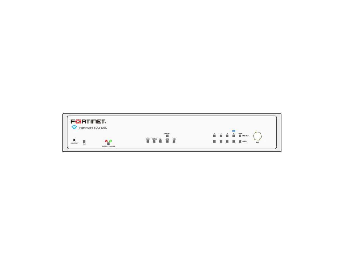 Fortinet FortiWiFi 50G-DSL Firewall + 1 Year UTP Bundle