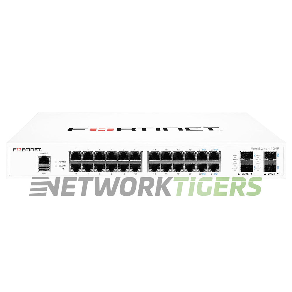 Fortinet FS-124F 100 Series 24x 1GB RJ45 4x SFP+ Local Management Only Switch