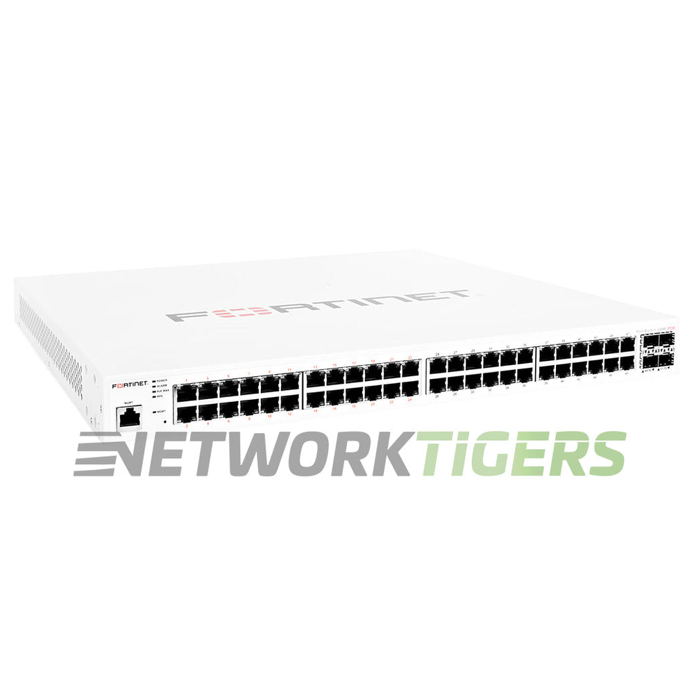 Fortinet FS-248E-POE 48x 1GB RJ45 (24x PoE) 4x SFP Local Management Only Switch