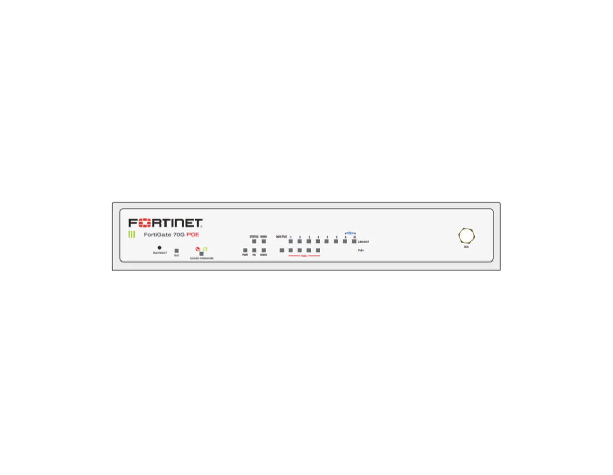Fortinet FortiGate 70G-POE Next-Generation Firewall with PoE+ (FG-70G-POE)