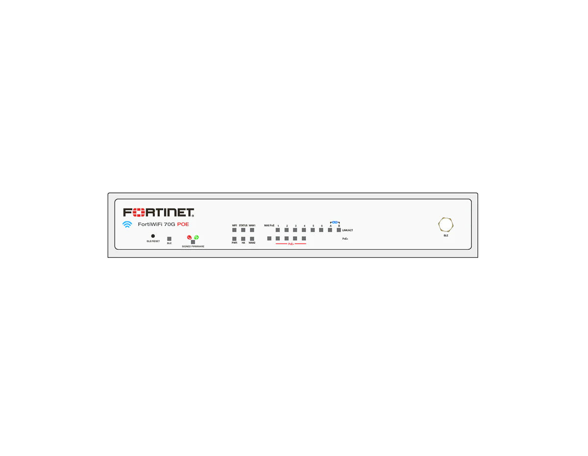 Fortinet FortiWiFi FWF-70G-POE Firewall + 3 Year UTP Bundle