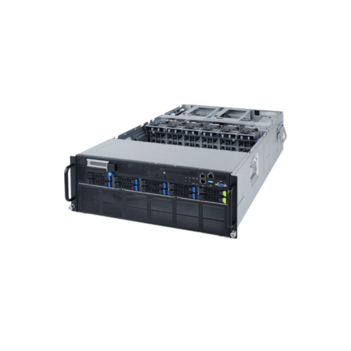 G494-ZB4-AAP2 Gigabyte HPC/AI Server, 2 x AMD EPYC 9575F, 24 x 64GB RAM, 8 x 3.84TB NVMe SSD, 1 x NVIDIA H200 NVL 148GB GPU, 4 x 3000W PSU - NEW