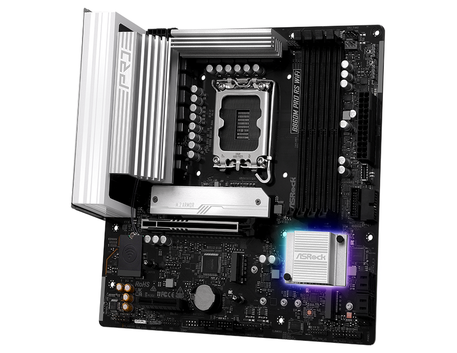 ASRock MB B860M Pro RS WiFi B860 LGA1851 Max256GB DDR5 Micro