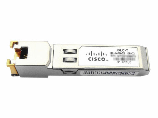 GLC-TE 1000BASE-T SFP Transceiver Module for Category 5 copper wire, RJ-45 connector, Extended Temperature