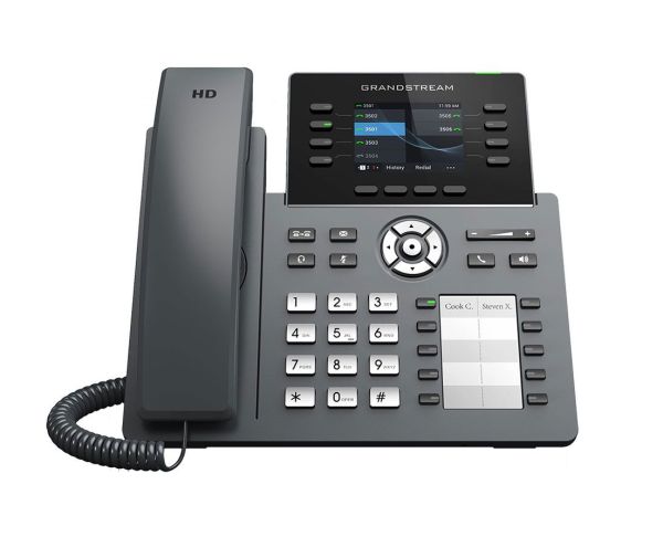 GRP2634 - Grandstream 8-Line Dual-Port Ethernet 2.8-inch LCD Bluetooth Wi-Fi Carrier Grade VoIP Phone
