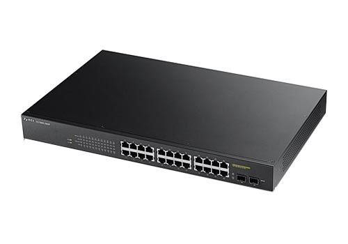 GS1900-24HP - ZyXEL Fanless 24-Ports GbE PoE+ L2 Web Managed Rackmountable Switch