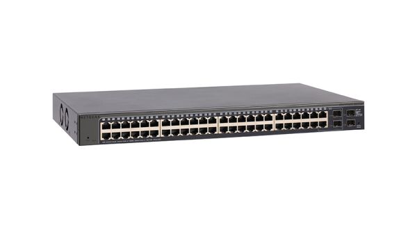 GS748T-500NAS - Netgear ProSafe GS748T 46-Ports 10/100/1000BASE-T Ethernet and 2-Ports SFP Layer 3 Rack-mountable Managed Smart Switch with 2-Ports SFP+