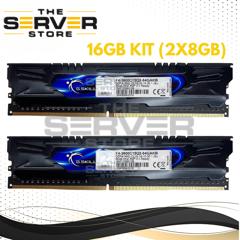 G.Skill Ares DDR4 16GB (2x8GB) 3600MHz PC4-28800 Gaming Memory Kit F4-3600C15Q2-64GAKB
