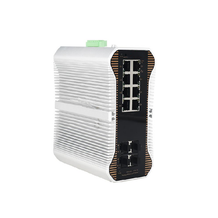 8-Port Gigabit Ethernet L3 Managed Industrial PoE+ Switch, 8 x PoE+ Ports @240W, 4x1/2.5/10Gb SFP+,  -40 to 75°C Operating Temperature, FS IES3100-8TF-P Equivalent