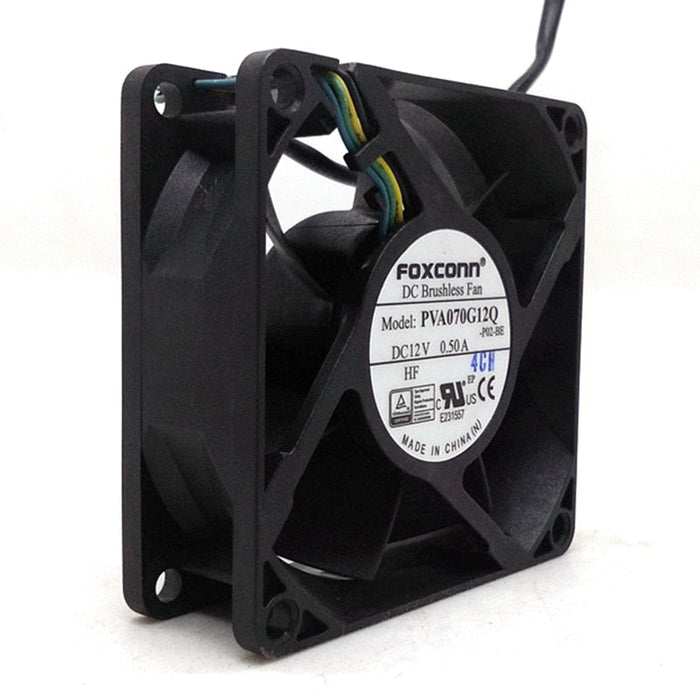 Foxconn PVA070G12Q-P04-AE 70x70x25mm 12V DC 0.50A 4-Wire Axial Cooling Fan