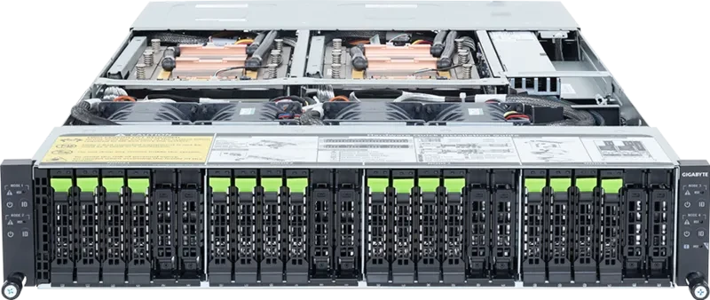 Gigabyte H263-V60-LAW1 NVIDIA Grace CPU Superchip 2U 4-Node Gen5 NVMe DLC Rackmount Server