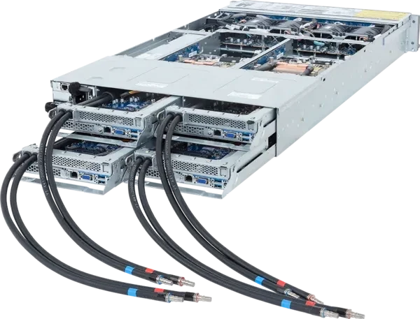 Gigabyte H263-V60-LAW1 NVIDIA Grace CPU Superchip 2U 4-Node Gen5 NVMe DLC Rackmount Server