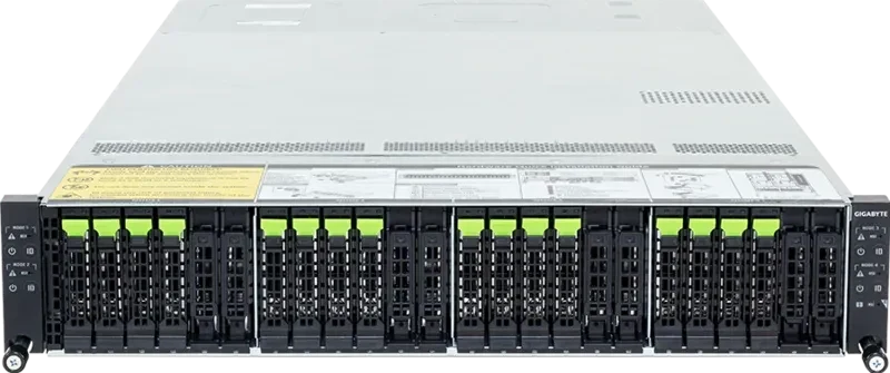 Gigabyte H263-V60-LAW1 NVIDIA Grace CPU Superchip 2U 4-Node Gen5 NVMe DLC Rackmount Server
