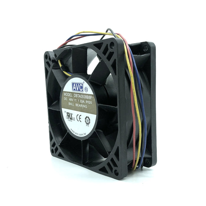 AVC DBTA0938B8F 92x92x38mm 48V DC 4-Wire Axial Cooling Fan