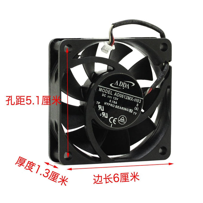ADDA AD0612MX-H93 60x60x13mm 12V DC 0.18A Axial Cooling Fan