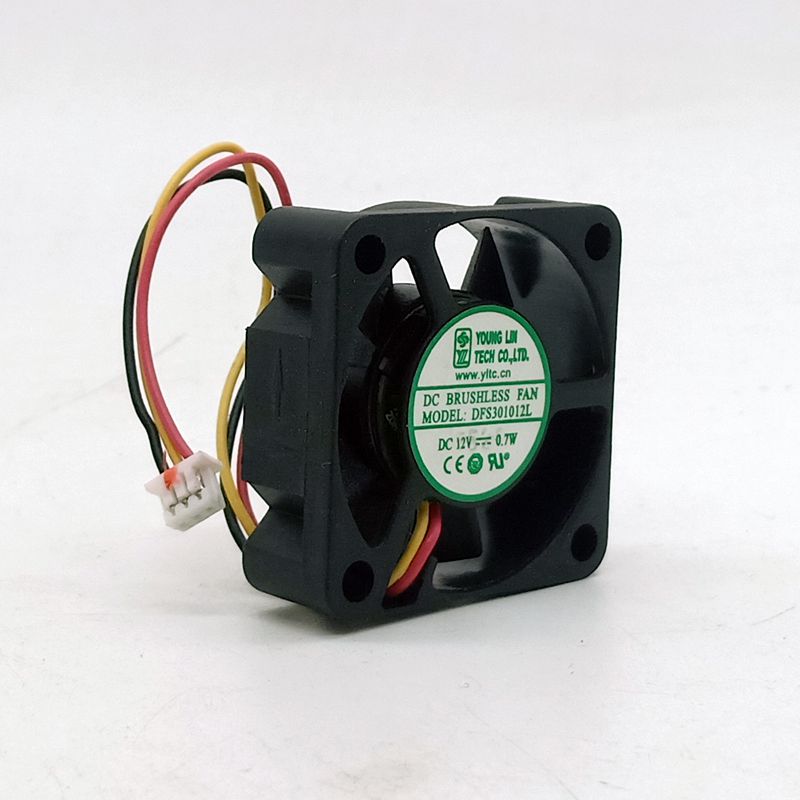 Dfs301012l 30x30x10mm 12V DC 3-Wire Axial Cooling Fan