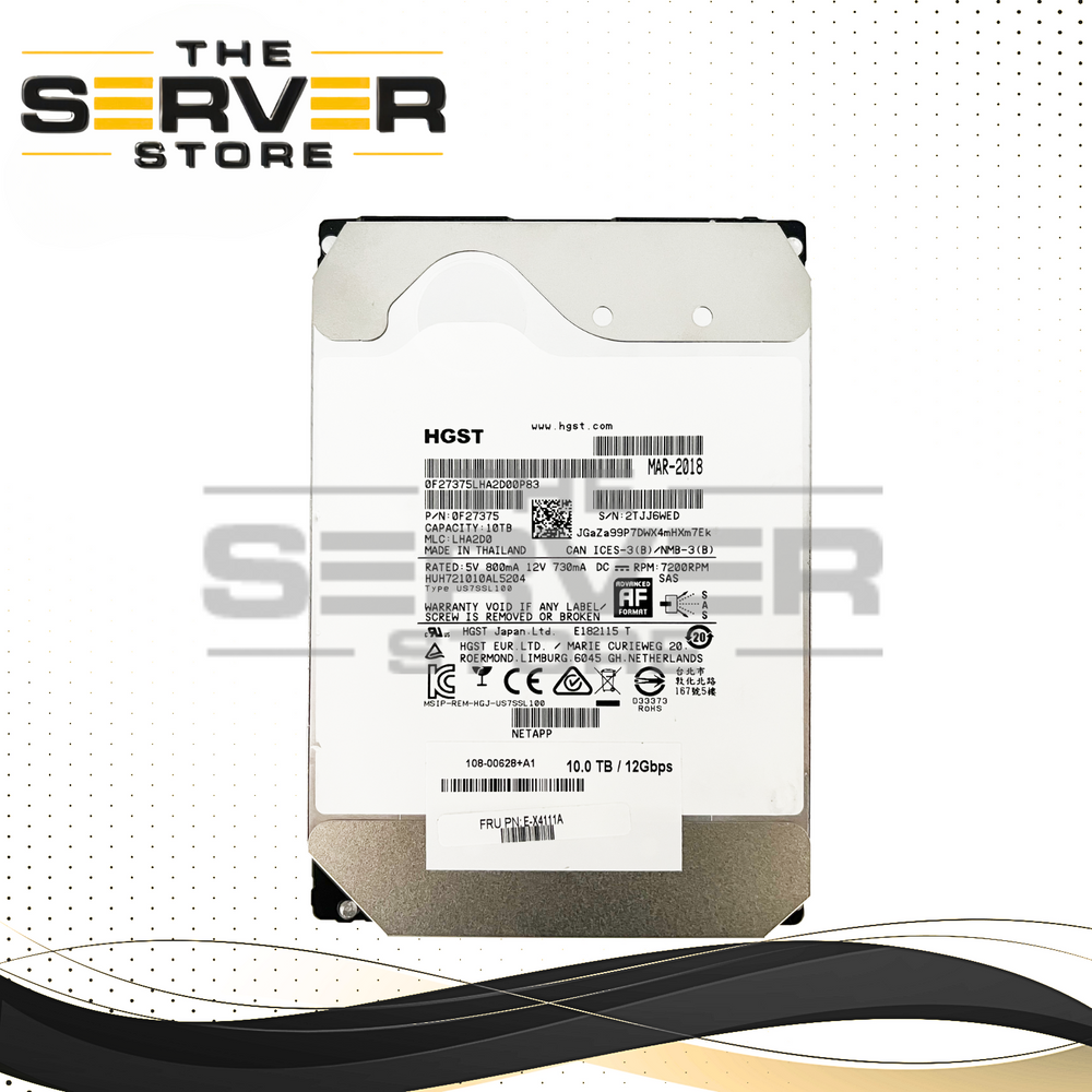 HGST 10TB SAS 12G 7.2K 3.5" HDD Ultrastar He10 (DC HC510) Series HUH721010AL5204