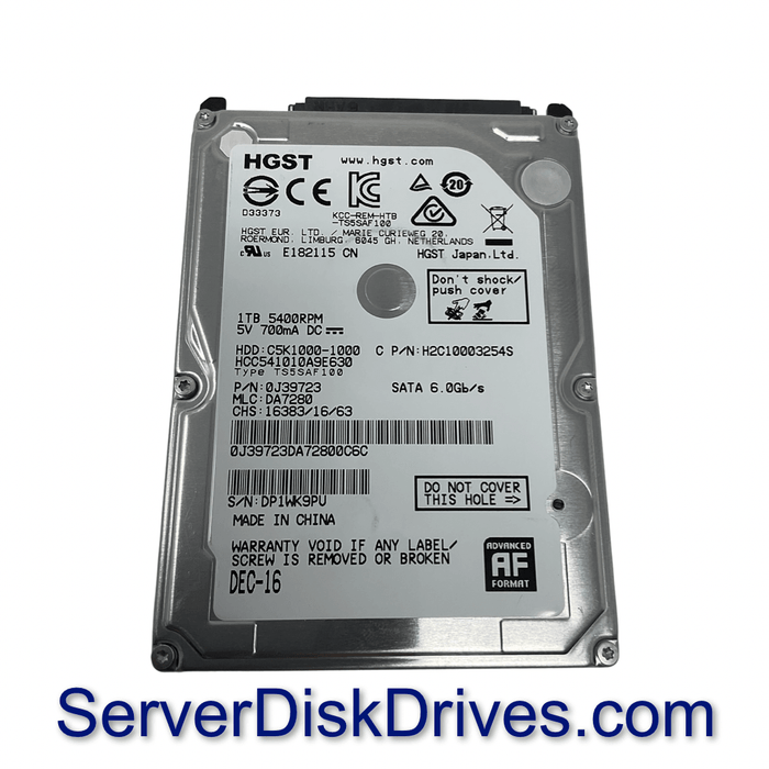 HCC541010A9E630 — HGST 1TB 5400RPM 8MB SATA 6Gb/s (9.5mm) 2.5inch