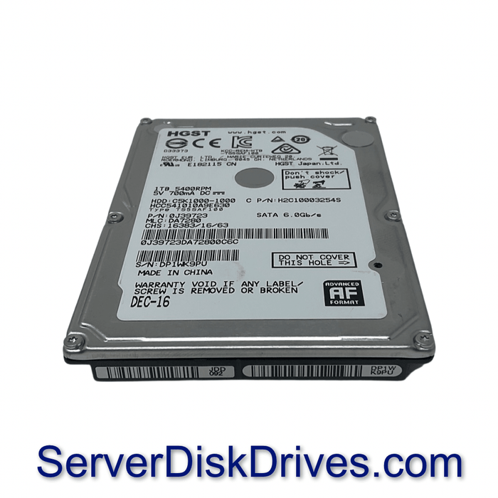 HCC541010A9E630 — HGST 1TB 5400RPM 8MB SATA 6Gb/s (9.5mm) 2.5inch