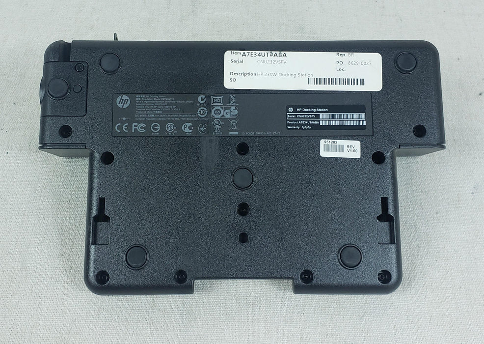 HP 230W Docking Station - PN: A7E34UT#ABA