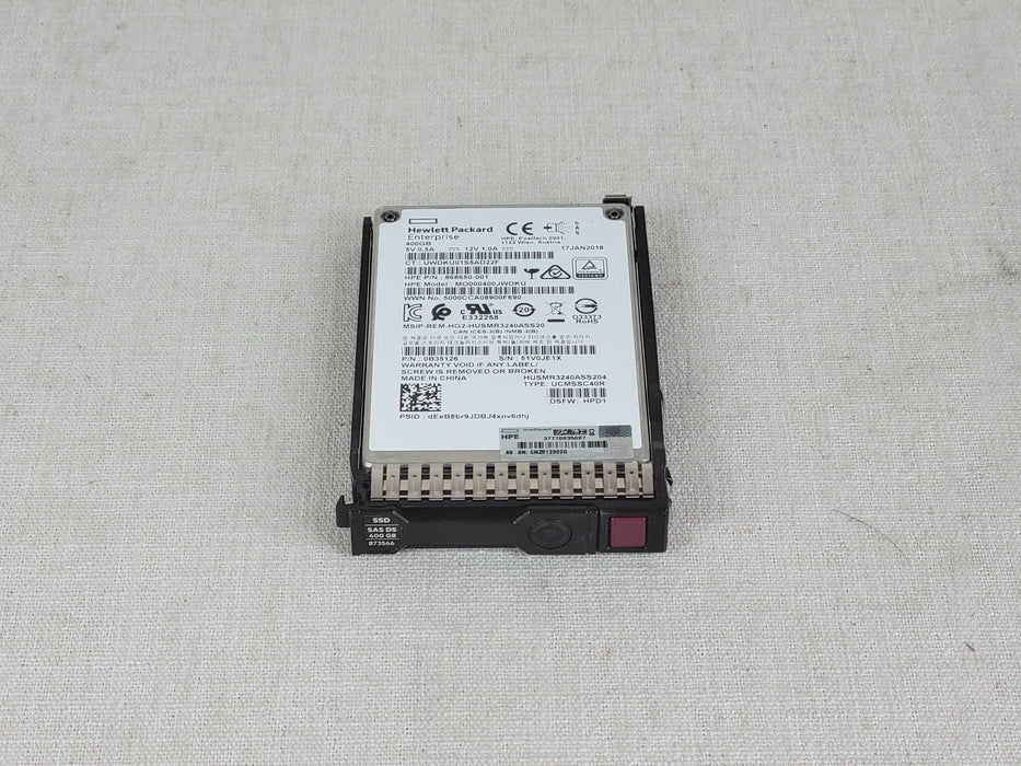 HP 873566-001 400GB 12Gb/s 2.5” SFF Mixed Use SAS SSD 868650-001 MO000400JWDKU
