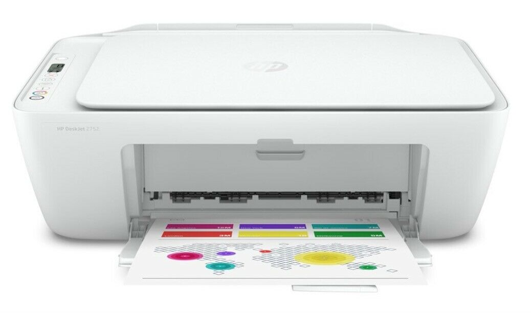 HP DeskJet 2752 Wireless All-in-One Color Inkjet Printer Print Scan Copy Wi-Fi - 8RK11A
