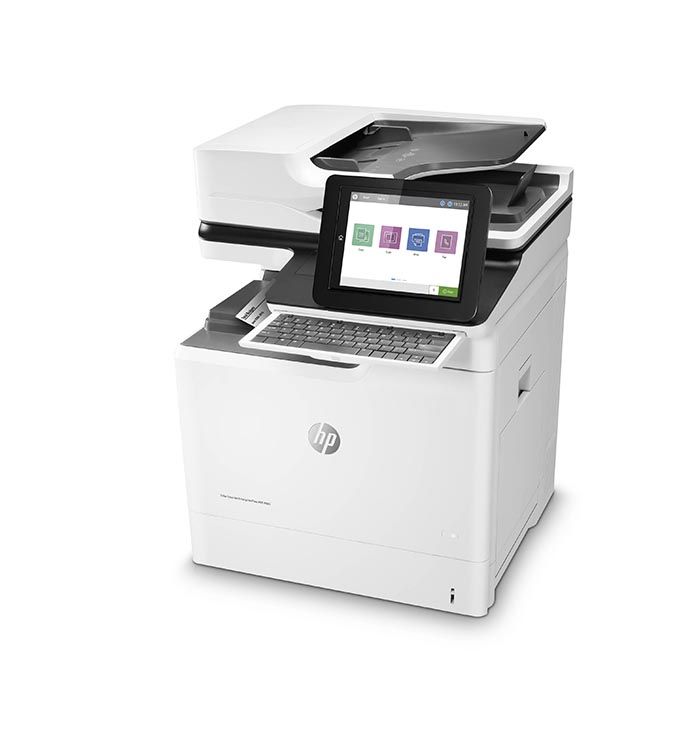 HP LaserJet Enterprise Flow M681f 1200 x 1200 dpi 50 ppm USB, Ethernet Automatic Duplex Printing 8-inch Touch Screen LCD Display Desktop Color Laser Multifunction Printer - J8A12A