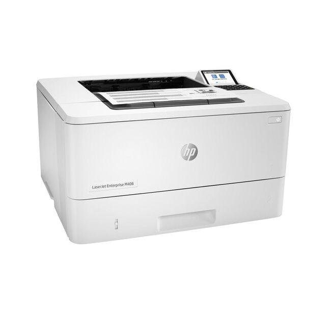 HP LaserJet Enterprise M406dn 1200 x 1200 dpi 38 ppm USB, Ethernet Automatic Duplex Printing 8-inch Touch Screen LCD Display Desktop Monochrome Laser Printer - 3PZ15A