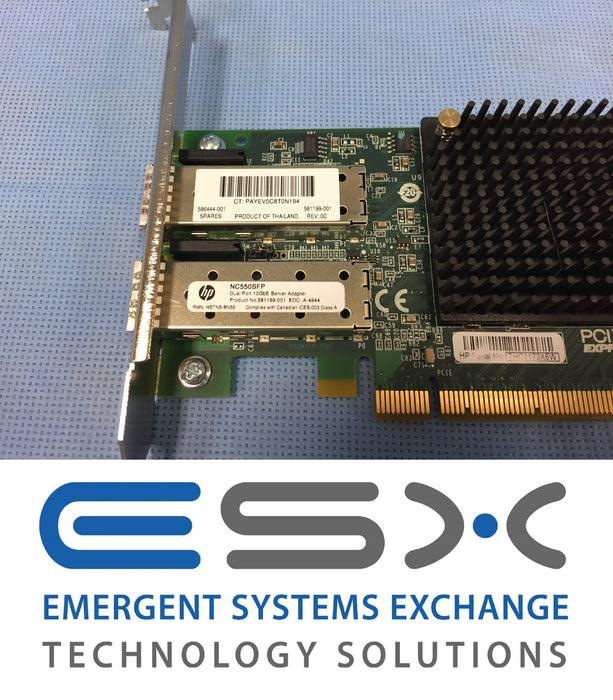 HP NC550SFP Dual Port 10G SFP+ Network Server Adapter 586444-001 581199-001