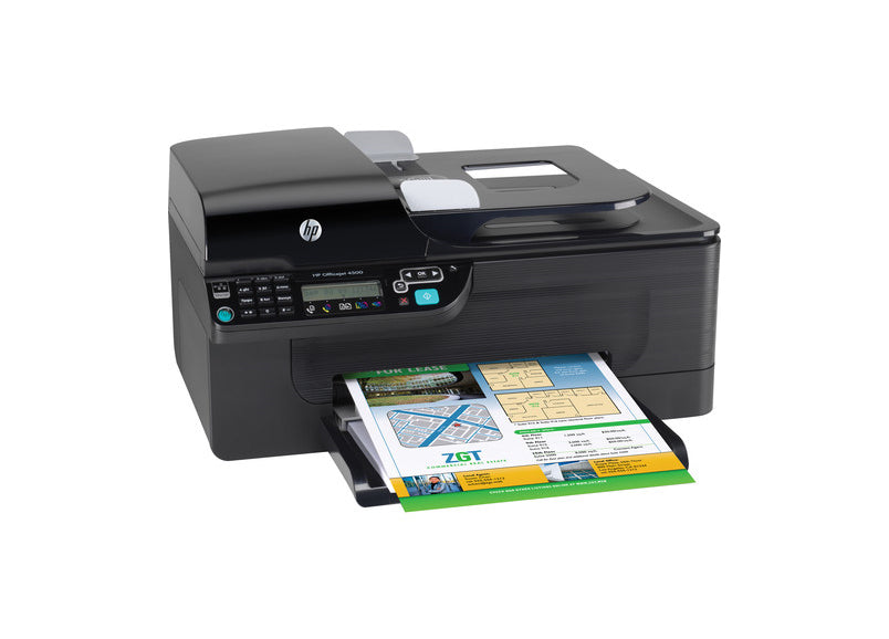 HP OfficeJet 4500 4800 x 1200 dpi 22 ppm USB, Ethernet Desktop Color InkJet All-in-One Printer - CB867A#B1H